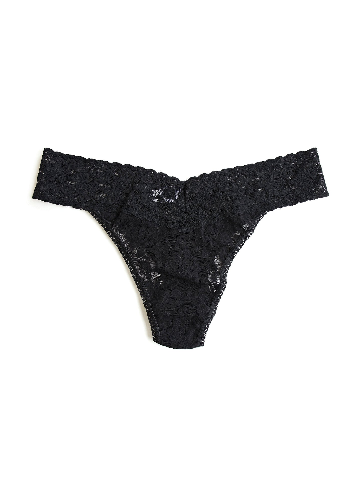 Signature Lace® Original Rise Thong Black