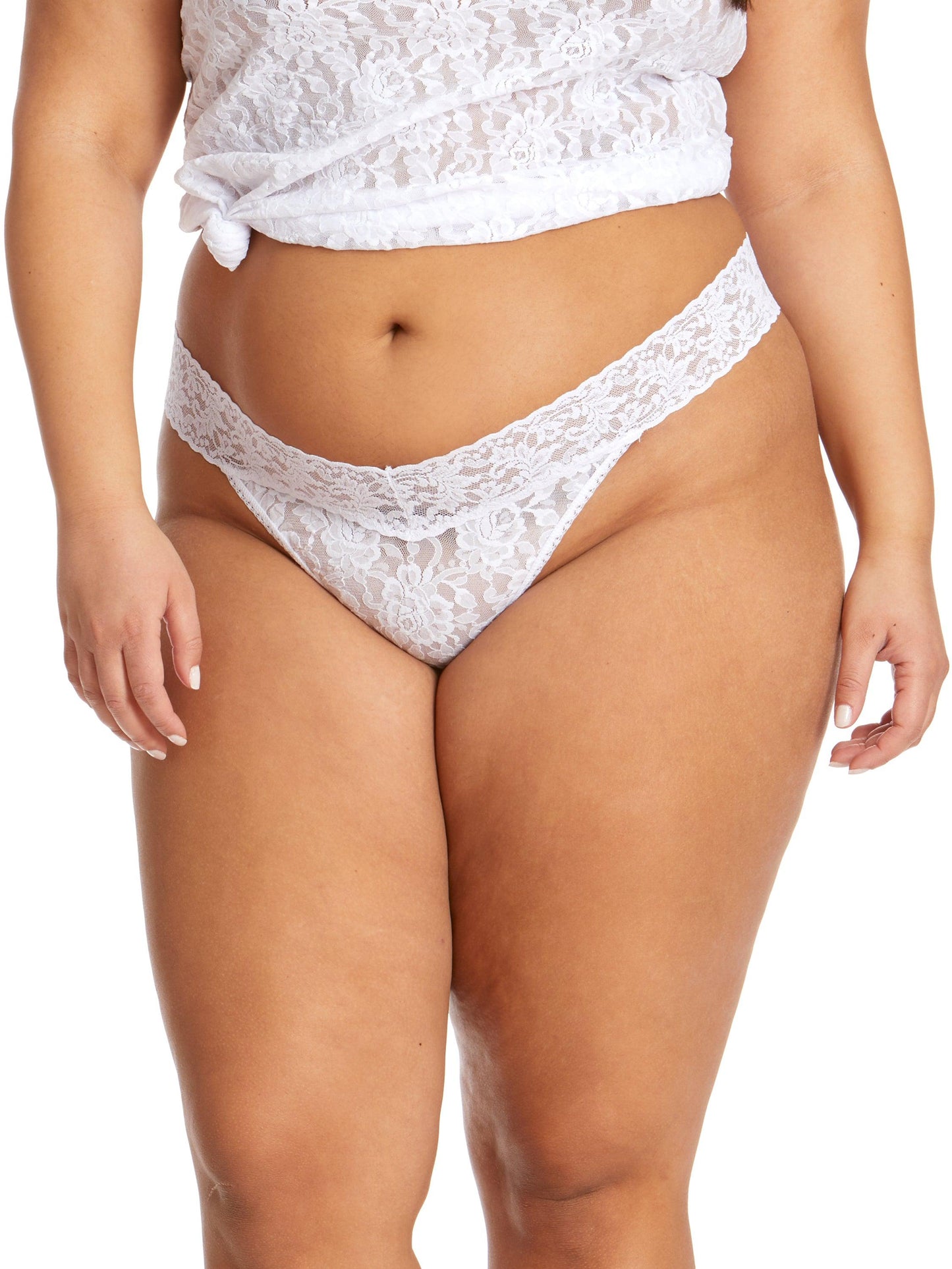 Signature Lace® Original Rise Thong White