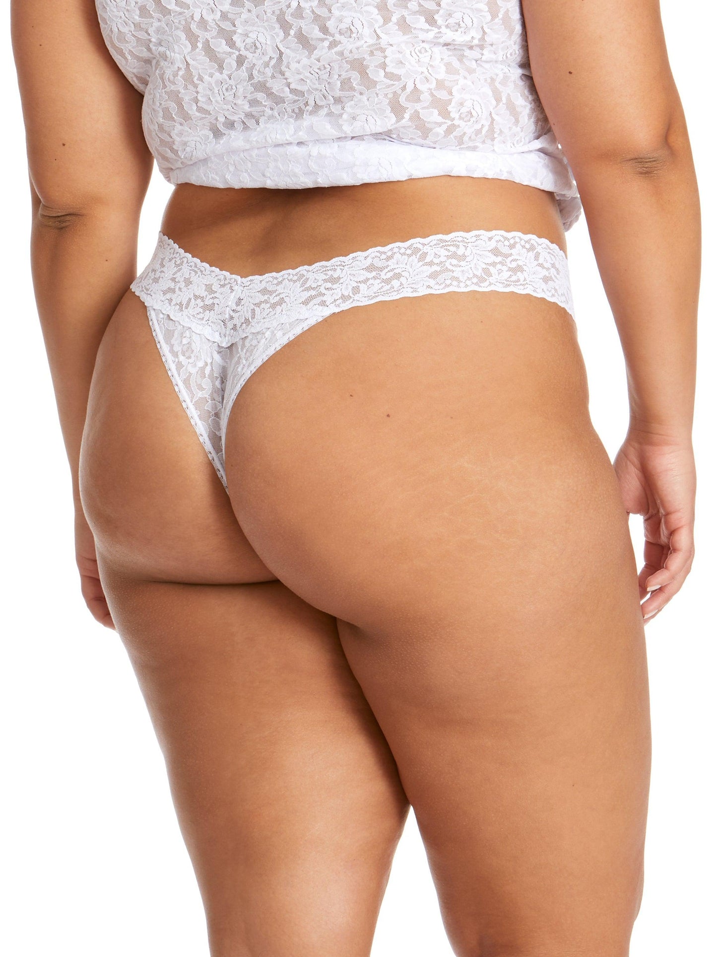 Signature Lace® Original Rise Thong White
