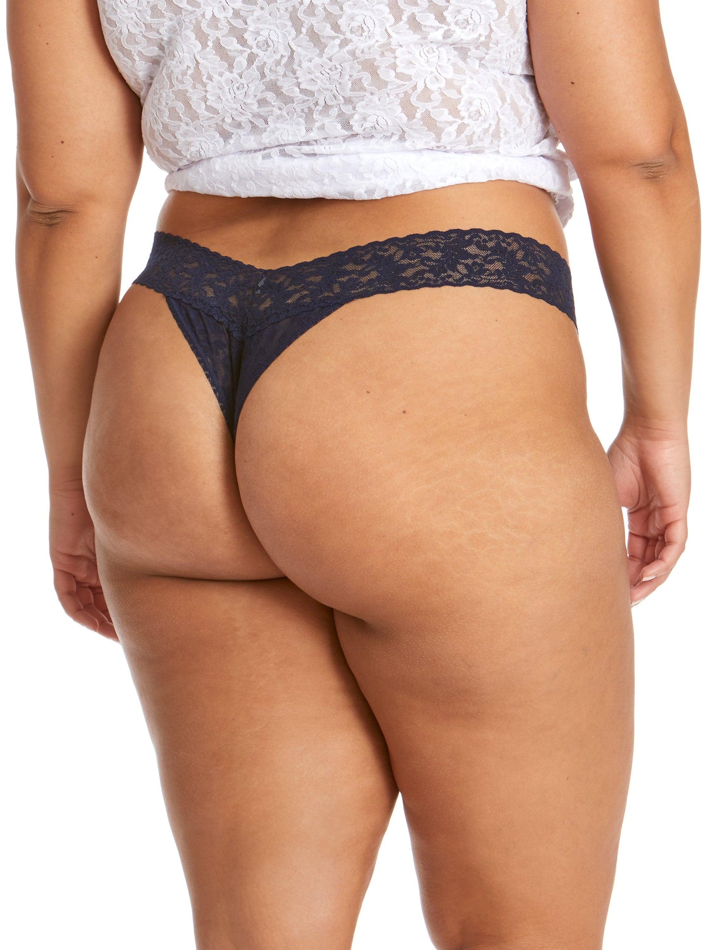 Signature Lace® Original Rise Thong Navy